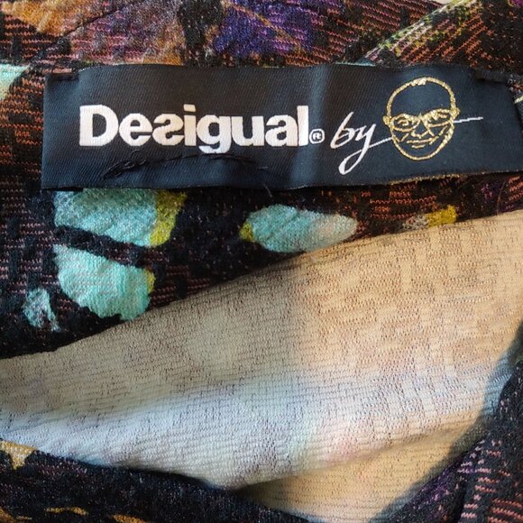 Desigual Collab W/Christian Lacroix Colorful Print Sleeveless Sheath Dress S - Picture 11 of 14